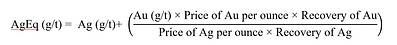 Silver Equivalency Silver Equivalency