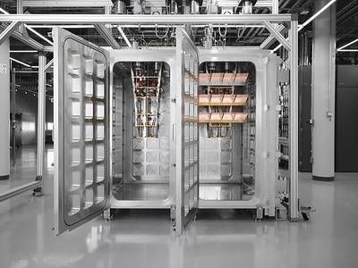 IBM's scalable and modular cryogenic system to support fault-tolerant quantum computing. (Credit: IBM)