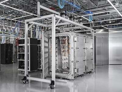 IBM's scalable and modular cryogenic system to support fault-tolerant quantum computing. (Credit: IBM)