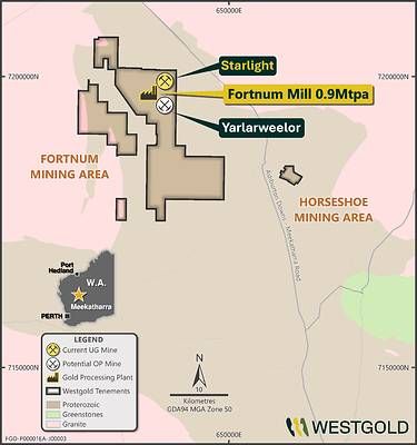 Figure 3 - Murchison Project Areas (Fortnum hub)