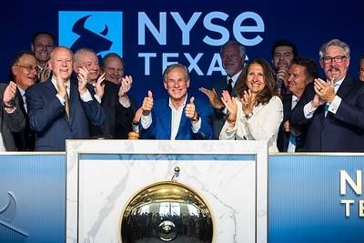 Gov. Abbott Rang NYSE Texas Closing Bell Aug. 27