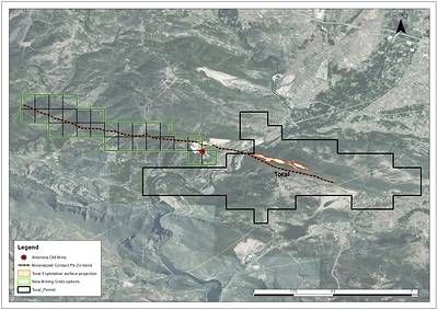 Attachment 1 – Map Showing Location of Toral West Claims and The Toral Project