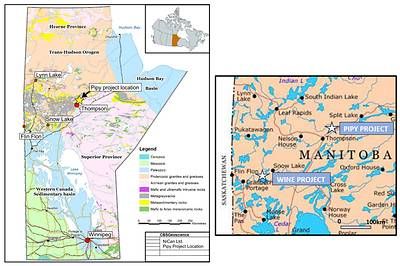Figure 8: NiCAN's Project Locations in Manitoba, Canada Figure 8: NiCAN's Project Locations in Manitoba, Canada