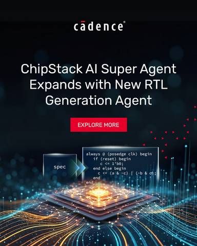 Building on the industry's first agentic workflow for front end design and verification announced in February 2026, this RTL Generation Agent extends the ChipStack AI Super Agent from autonomous verification and debug into high quality RTL creation and optimization.