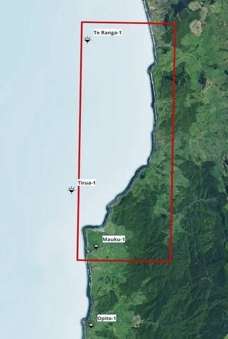 Note: Application PEP 61554 with the location of previous wells drilled in the area. PEP 61554 is within the red lines above.