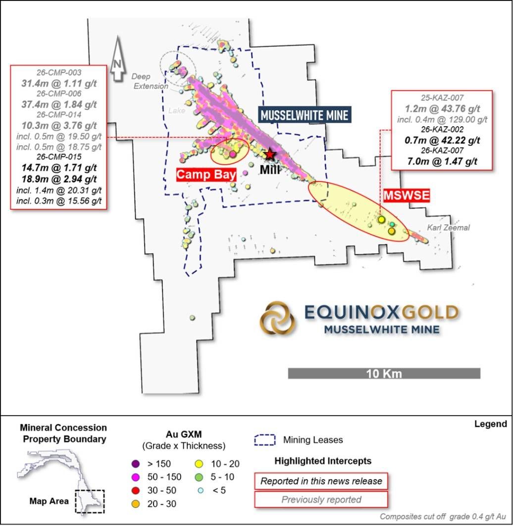 Figure 3 - Musselwhite Near-Mine Plan View