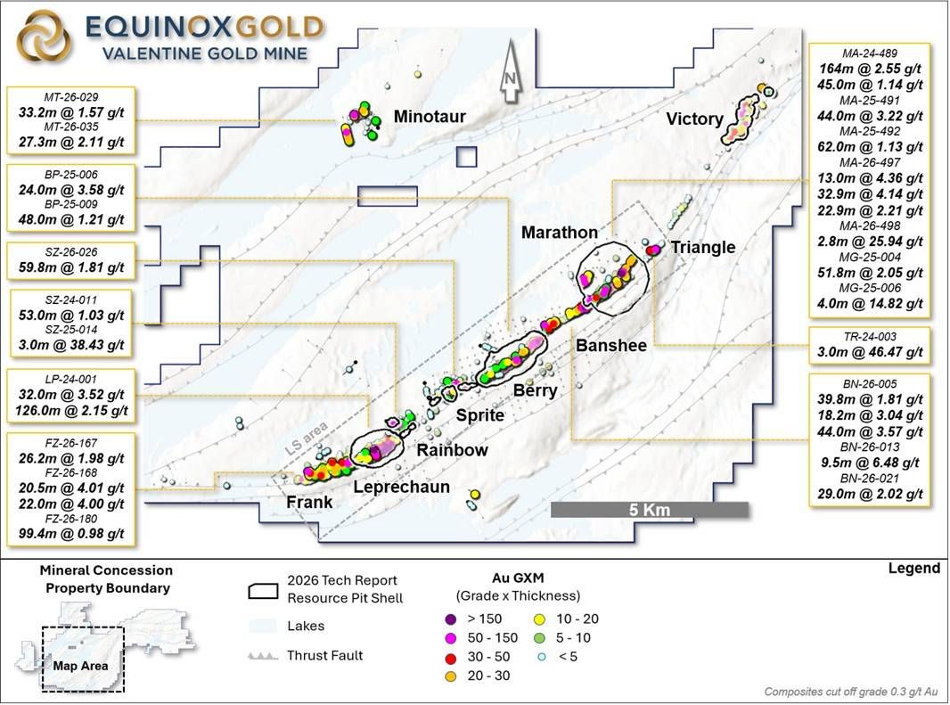 Figure 4 - Valentine Mine Plan Map
