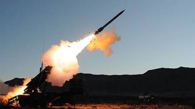 A PAC-3 interceptor with a Boeing-built seeker is fired to intercept a target during testing. (Photo by U.S. Army)
