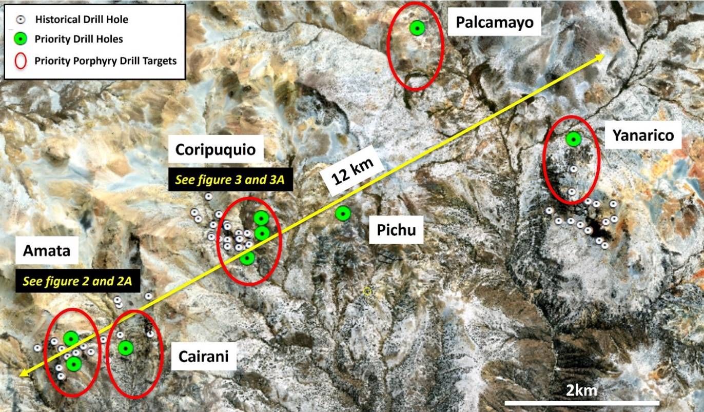 Colquemayo Project – High-priority drill targets do be tested in the initial drilling phase.