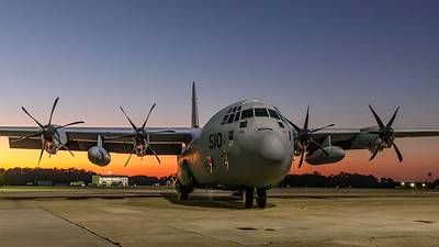 Lockheed Martin delivered a C-130J-30 Super Hercules aircraft to the U.S. Navy at the company's Marietta, Georgia, facility on Oct. 15. The Super Hercules is destined to become the future of the Take Charge and Move Out (TACAMO) mission. TACAMO is the U.S. Navy's airborne nuclear command and control support mission. Photo by: Damien Guarnieri/Lockheed Martin. 