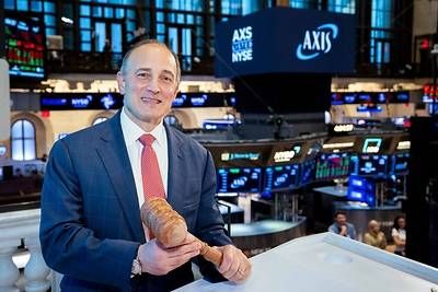 Axis Capital CEO Vincent Tizzio Rang the Bell