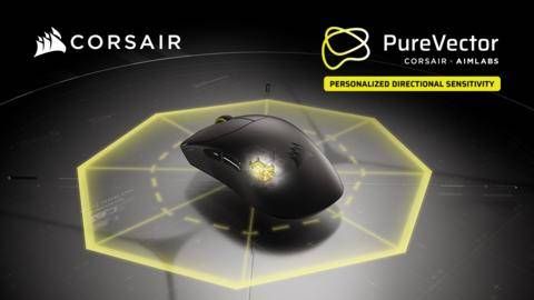 CORSAIR® (Nasdaq: CRSR) PureVector targets the most time-consuming phase of an in-game shot: aiming and correction before the click. Testing showed a reduction of up to 81 milliseconds, or 33%, in this phase, helping players get on target faster. The pro-grade mouse series marks the debut of PureVector, a CORSAIR-exclusive innovative technology codeveloped with Aimlabs, designed to significantly increase aiming speed and overall accuracy through personalized directional sensitivity.