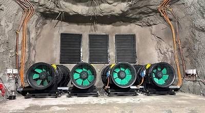 Figure 2 – Installed Interim fans
