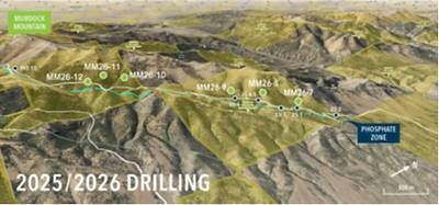 Drill Collars and Proposed Drill Pad Locations Map