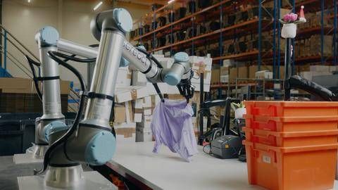 At Zalando's fulfillment centers in Germany and Poland, Sereact and Universal Robots now autonomously process returned fashion items - the first phase of a broader initiative to scale returns automation across Europe, followed by US expansion. A demo mirroring this task will be showcased at NVIDIA's GTC Berlin conference this week.