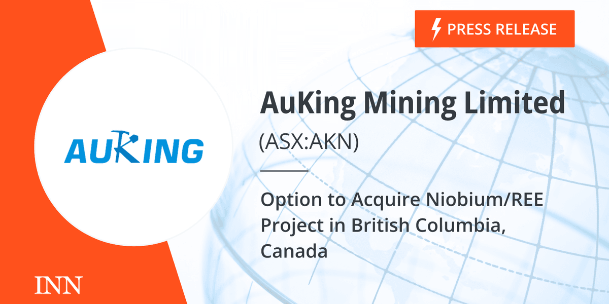 Canadian Ree Projects Option to Acquire Niobium/REE Project in British Columbia, Canada | INN