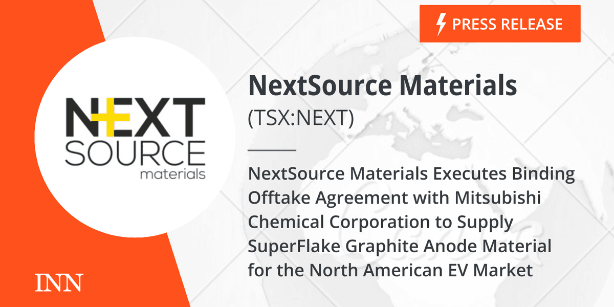 Nextsource NextSource Materials Executes Binding Offtake Agreement with Mitsubishi ...