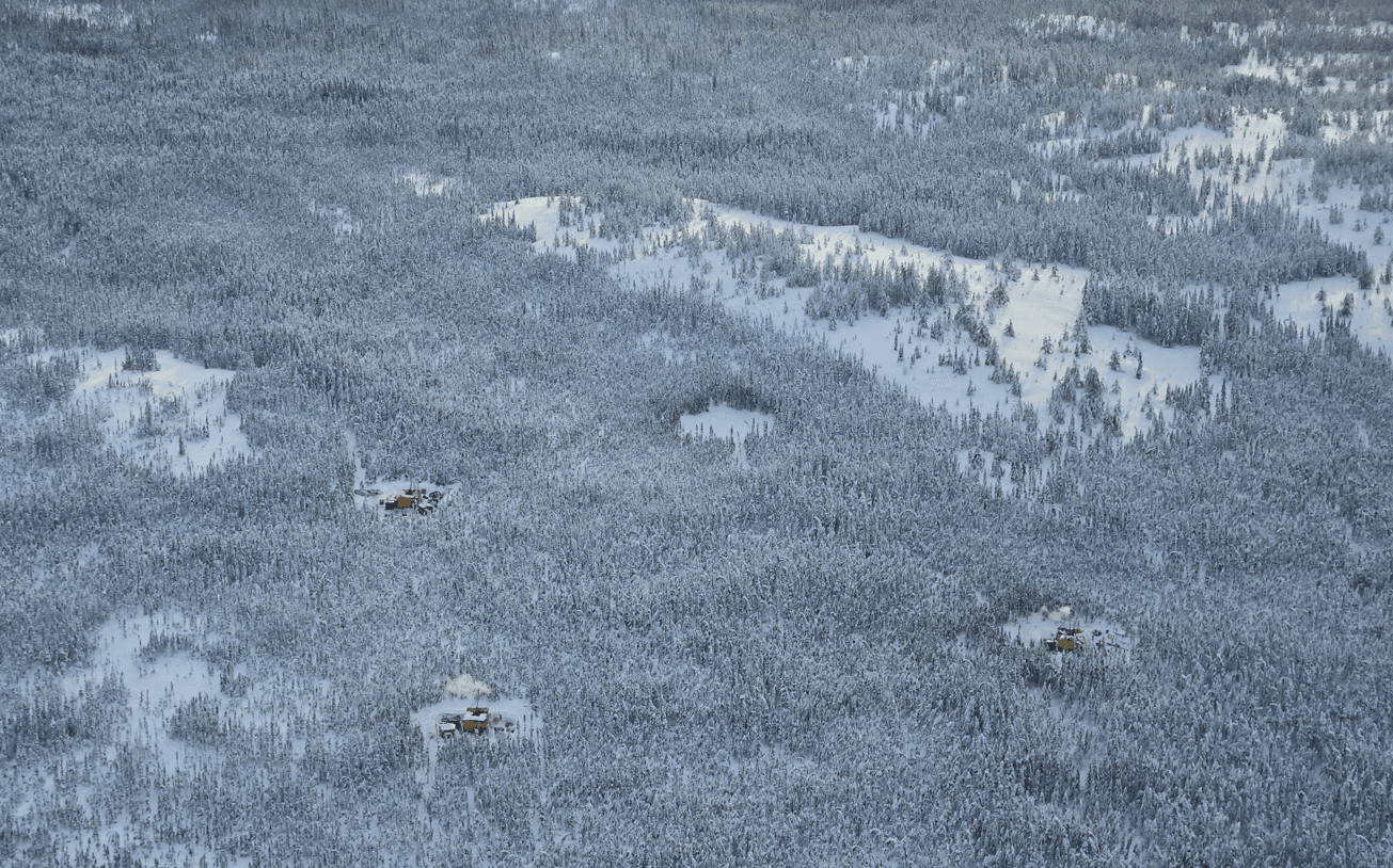 Aerial view of Drilling at Cisco Project, Winter 2026