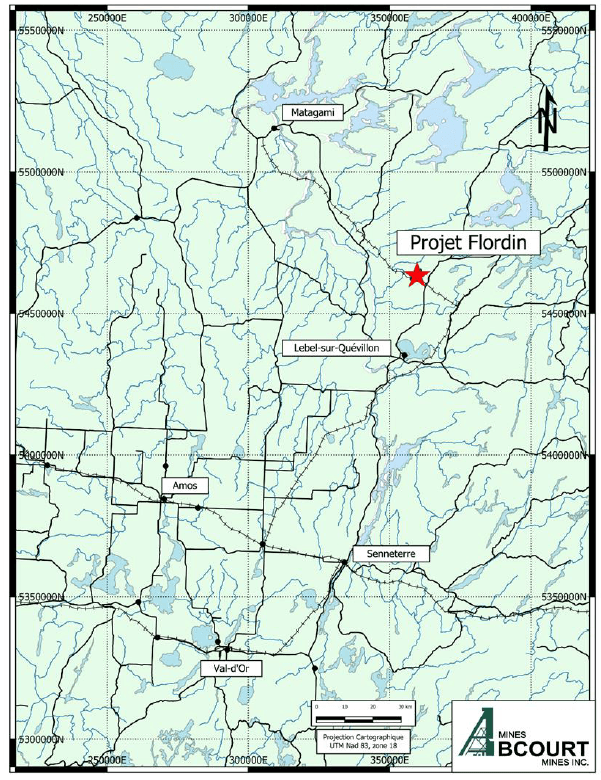 Regional Location of the Flordin Property