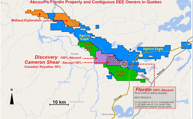 Location of Droit Exclusif d'Exploration (DEE)