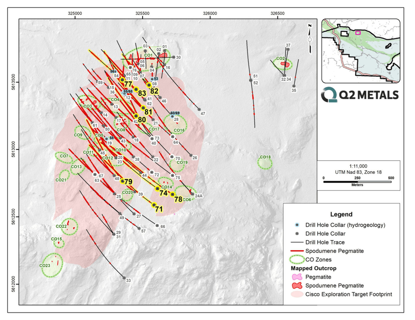 Map of Drilling Area, Cisco Project