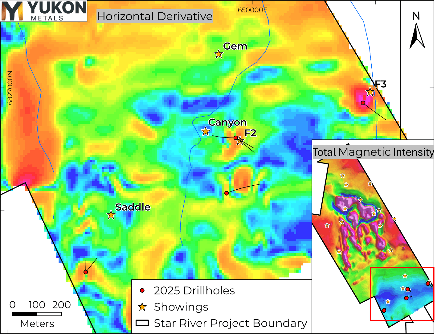 Total Magnetic Intensity and Horizontal Derivative products from the 2025 Drone Magnetics Survey.