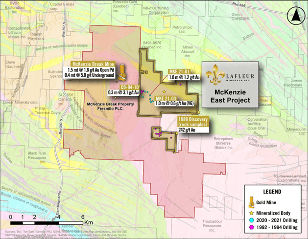 McKenzie Break Property and McKenzie East Gold Project Claims Package