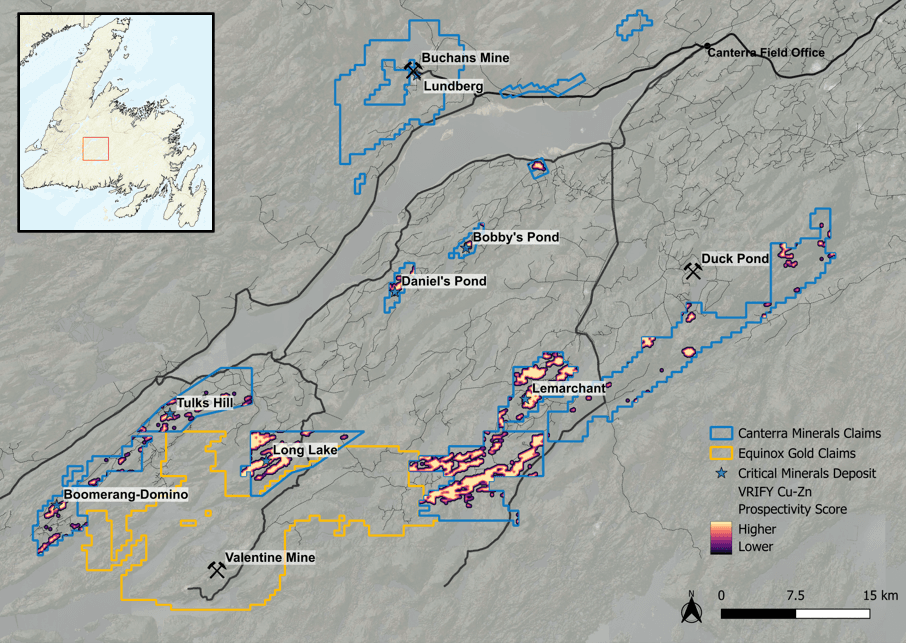 Canterra's Buchans District properties
