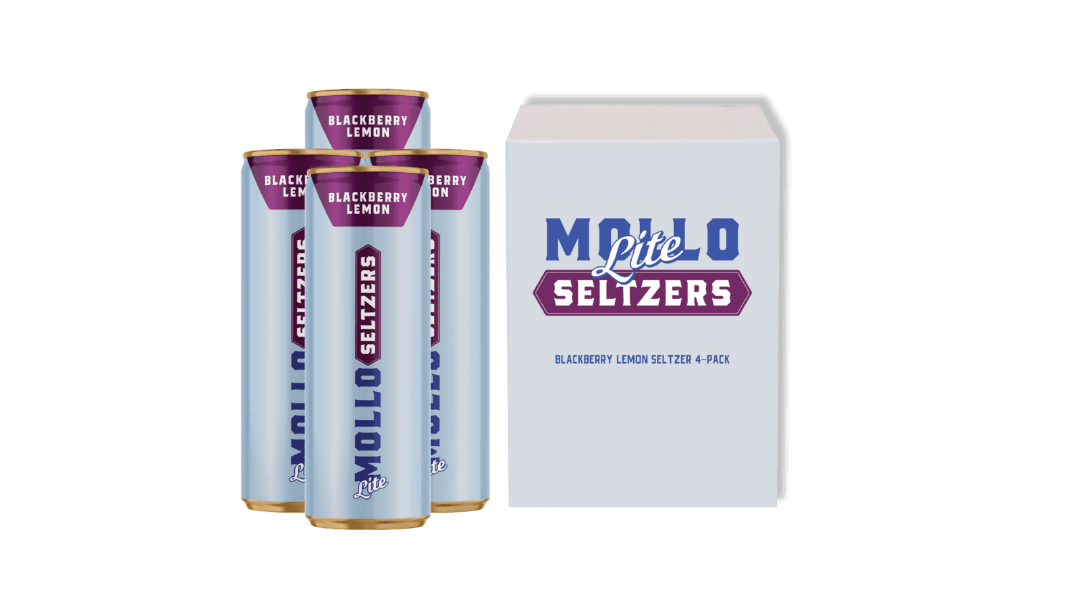 Mollo Lite Blackberry Lemon Seltzer Packaging