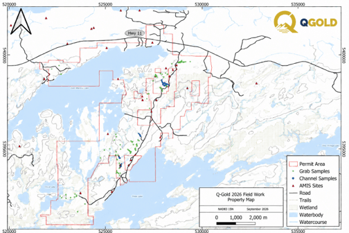QGold 2026 Field Work Property Map.