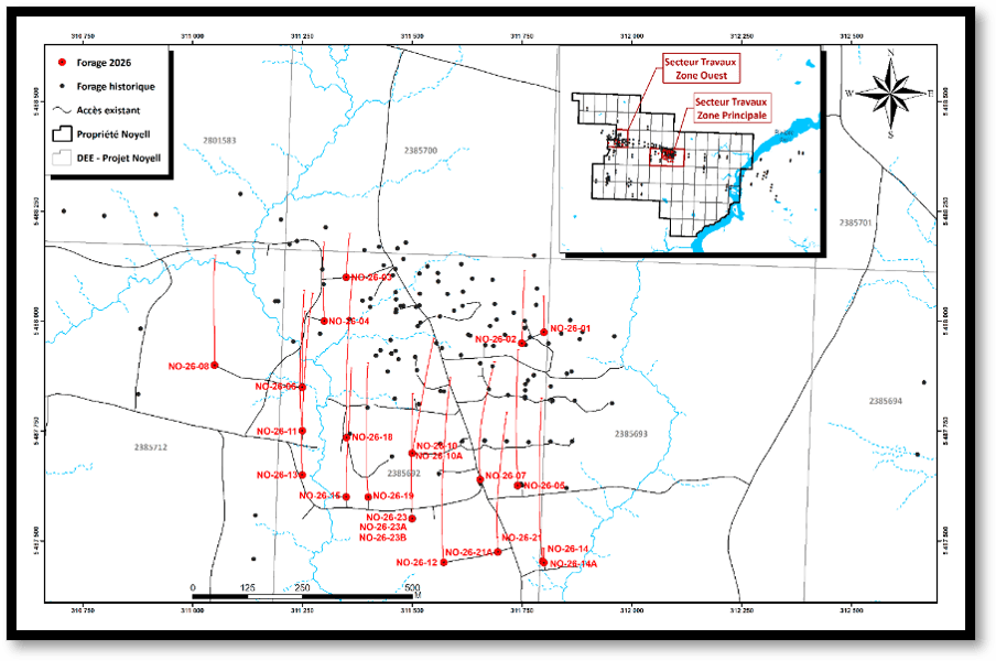 DRILL HOLE LOCATION MAP – ZONE 1
