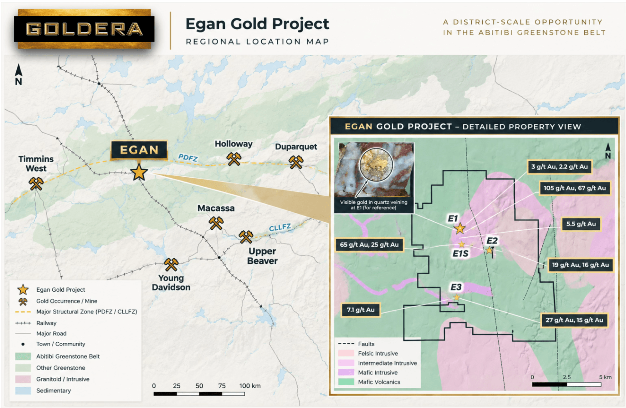 Figure 1: Regional location of Egan Gold Project.