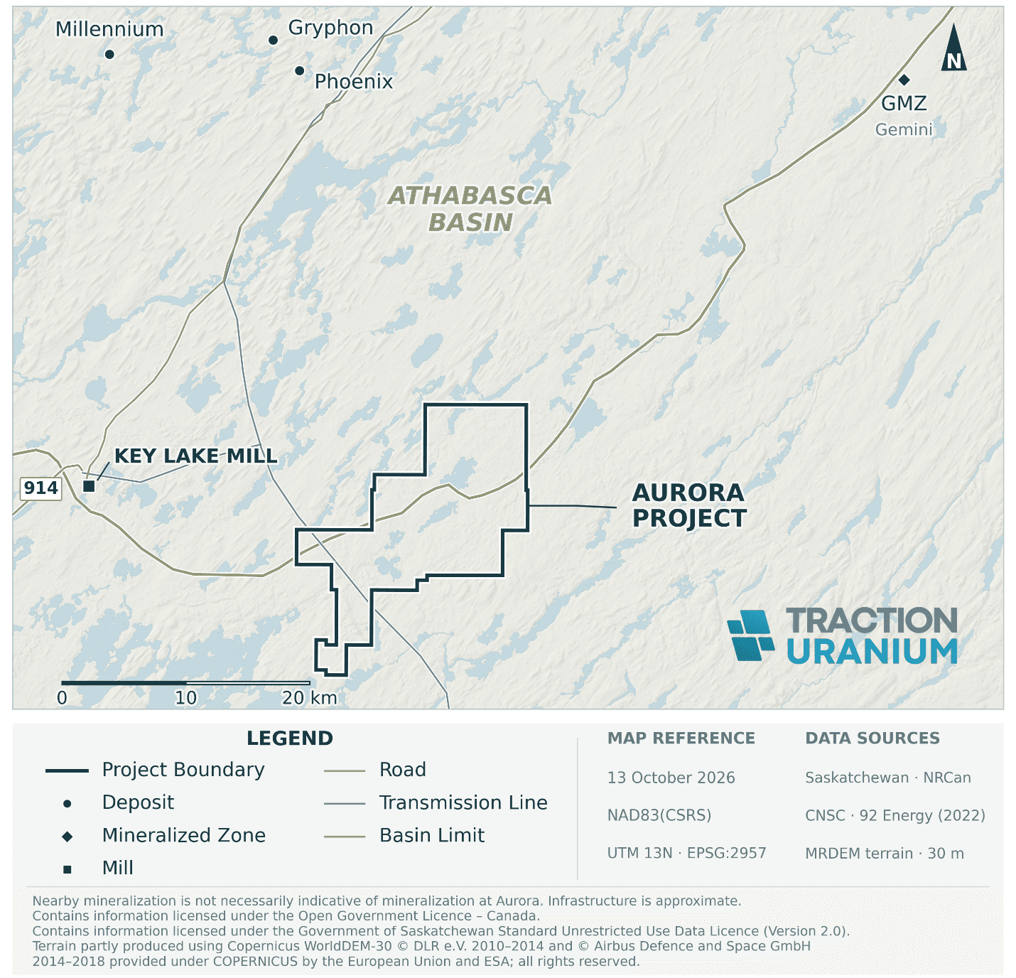 Location of the Aurora project.