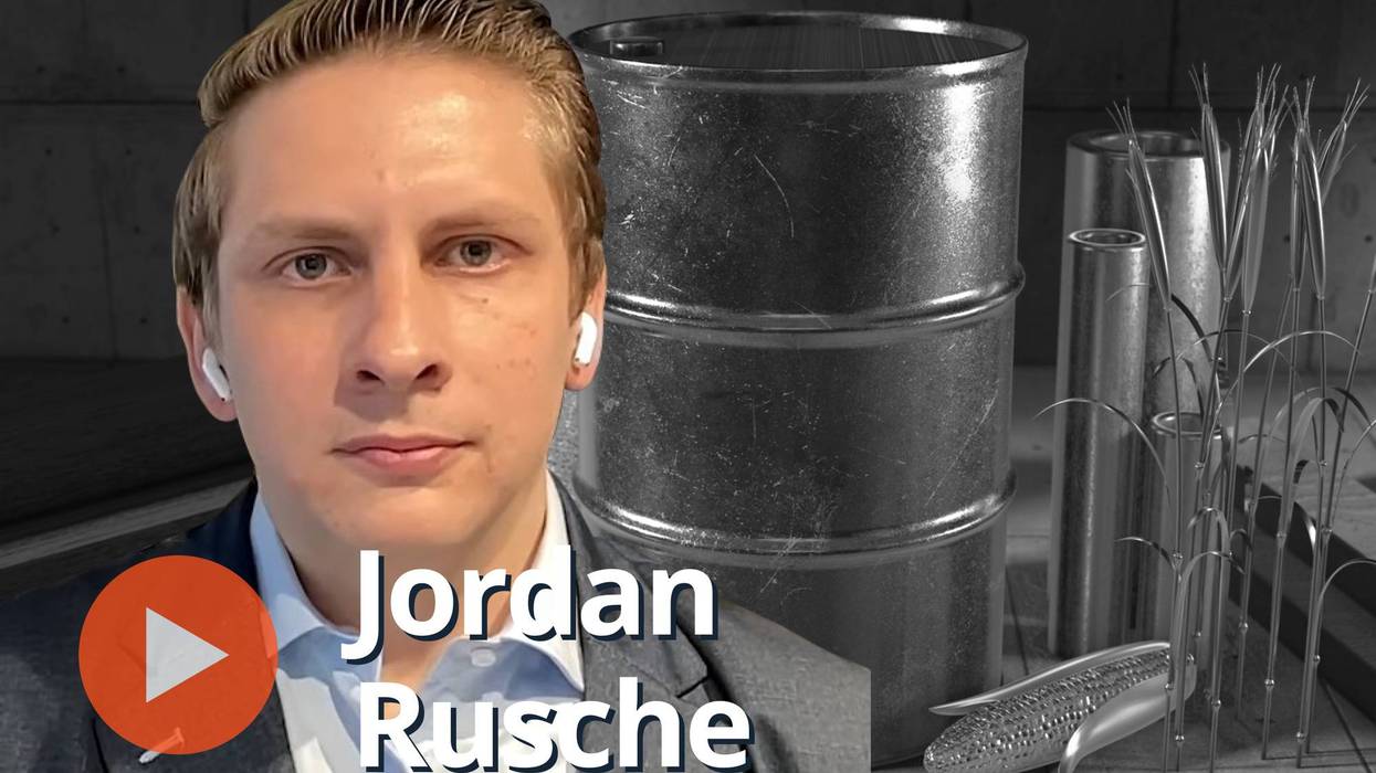 Jordan Rusche, oil barrel and wheat.