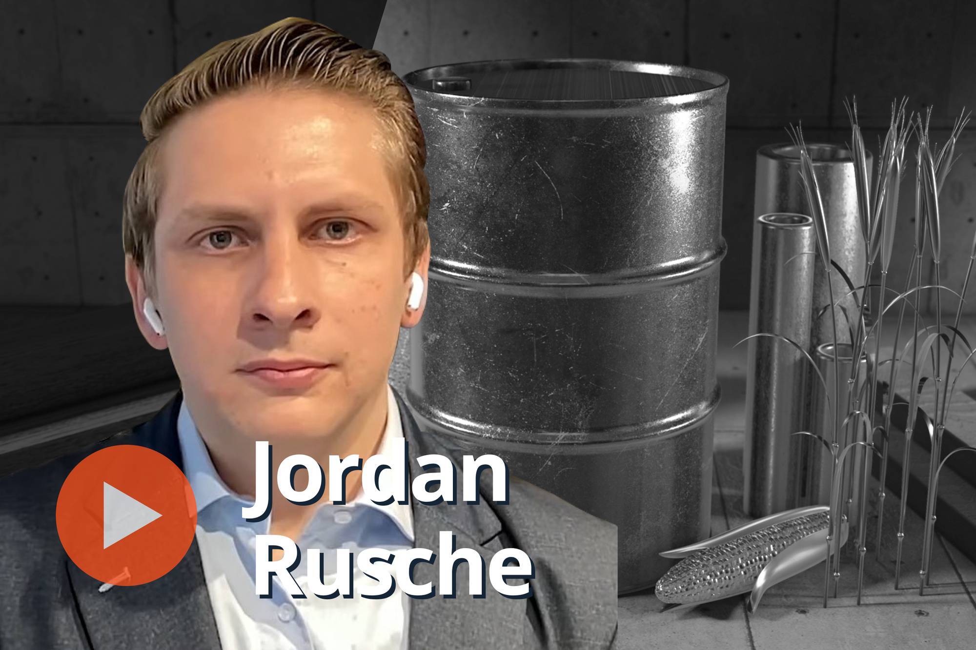 Jordan Rusche, oil barrel and wheat.