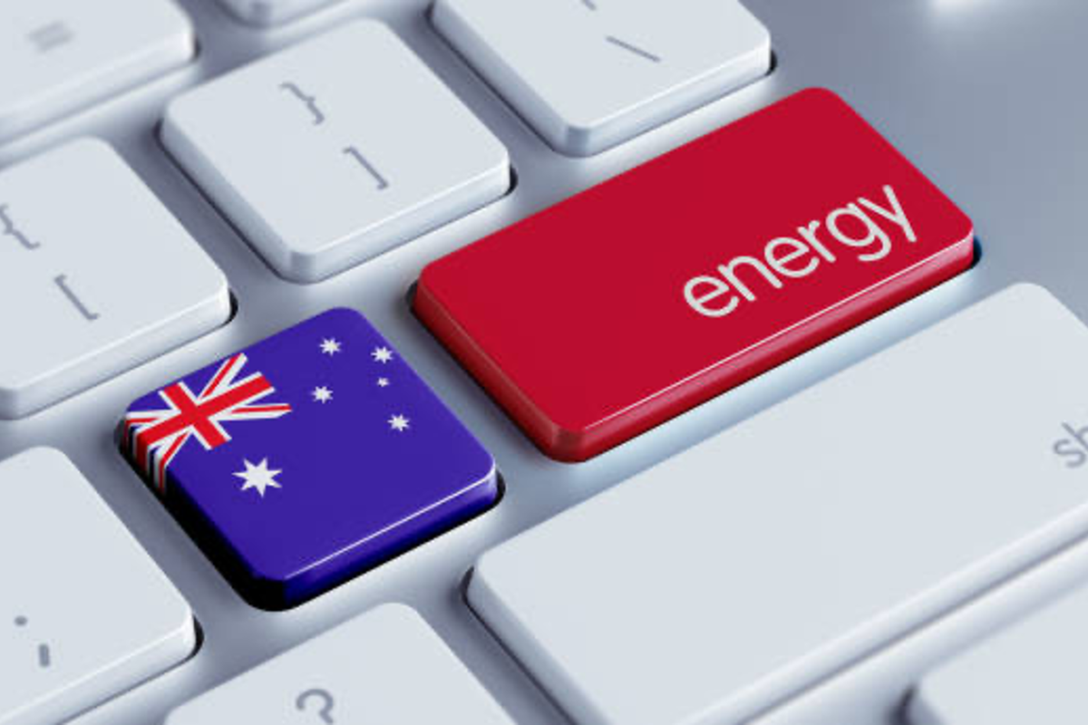 Keyboard with Australian flag and energy keys.