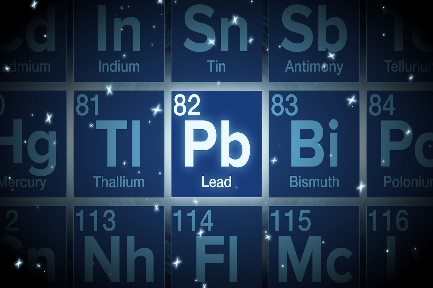 Lead on periodic table.