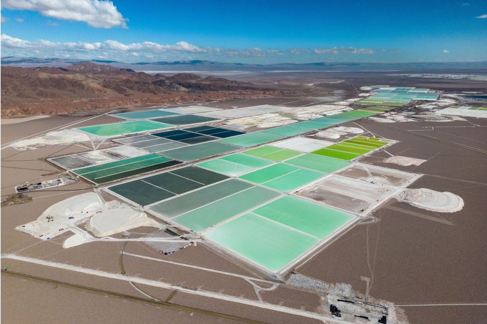 Lithium brine operations in Chile's Salar de Atacama.