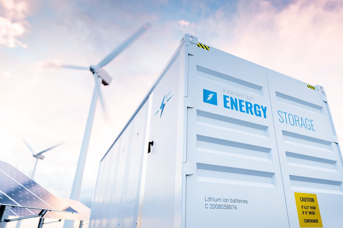 Lithium energy storage and windmills.