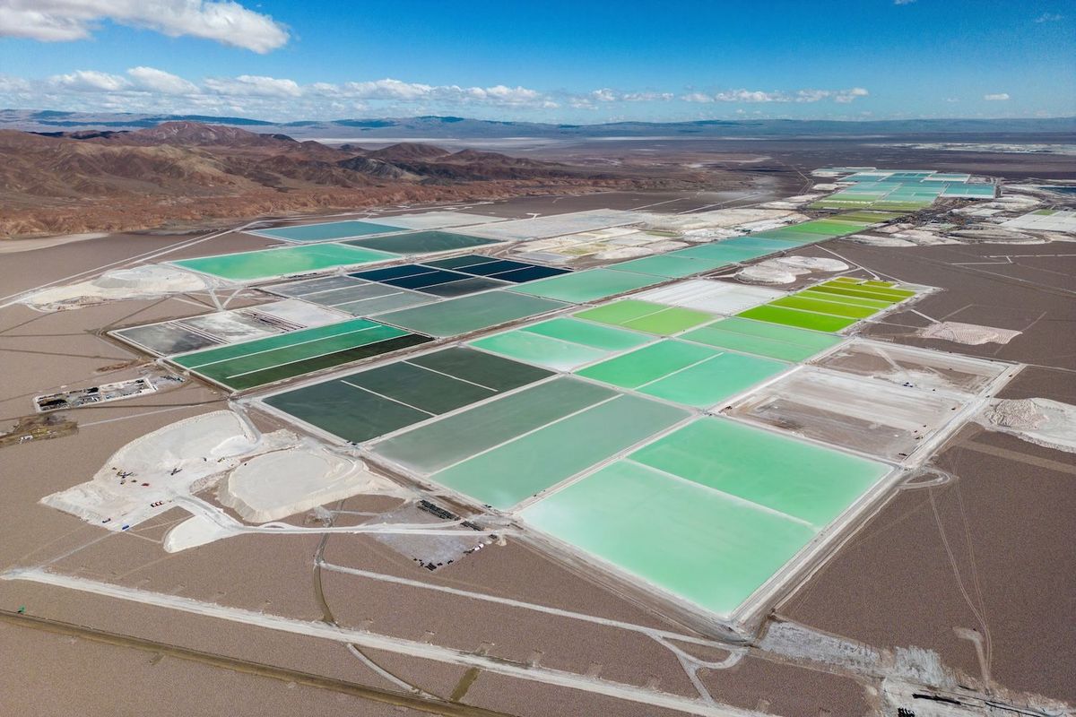 Lithium field in Chile.