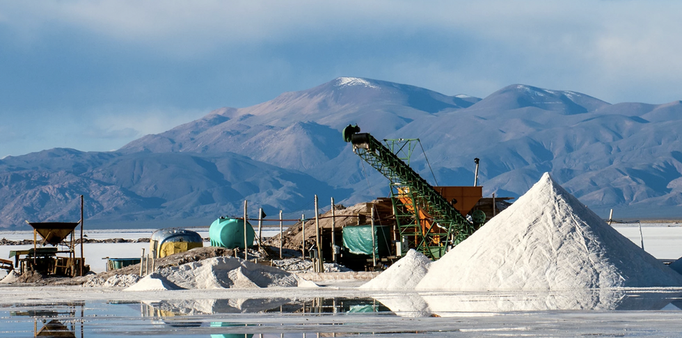 Lithium mining site.