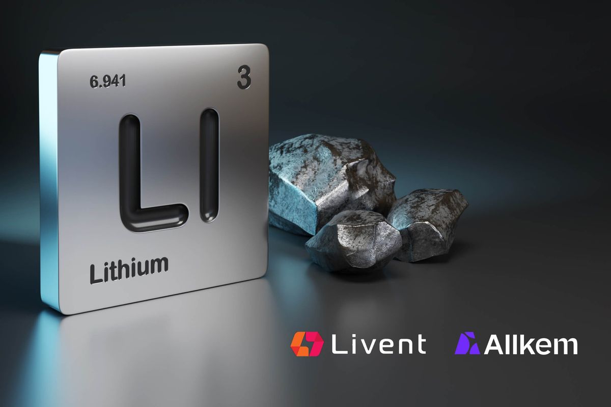 lithium symbol with livent and allkem logos