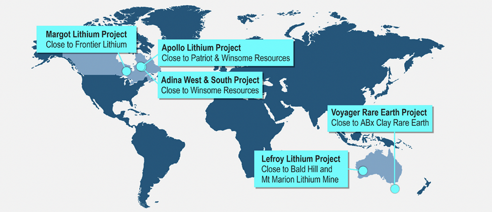 Lithium Universe Project Locations