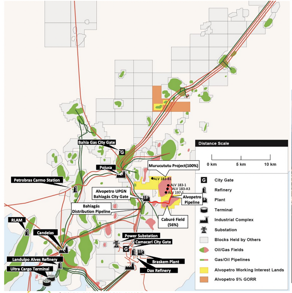 Location of Alvopetro Energy's projects