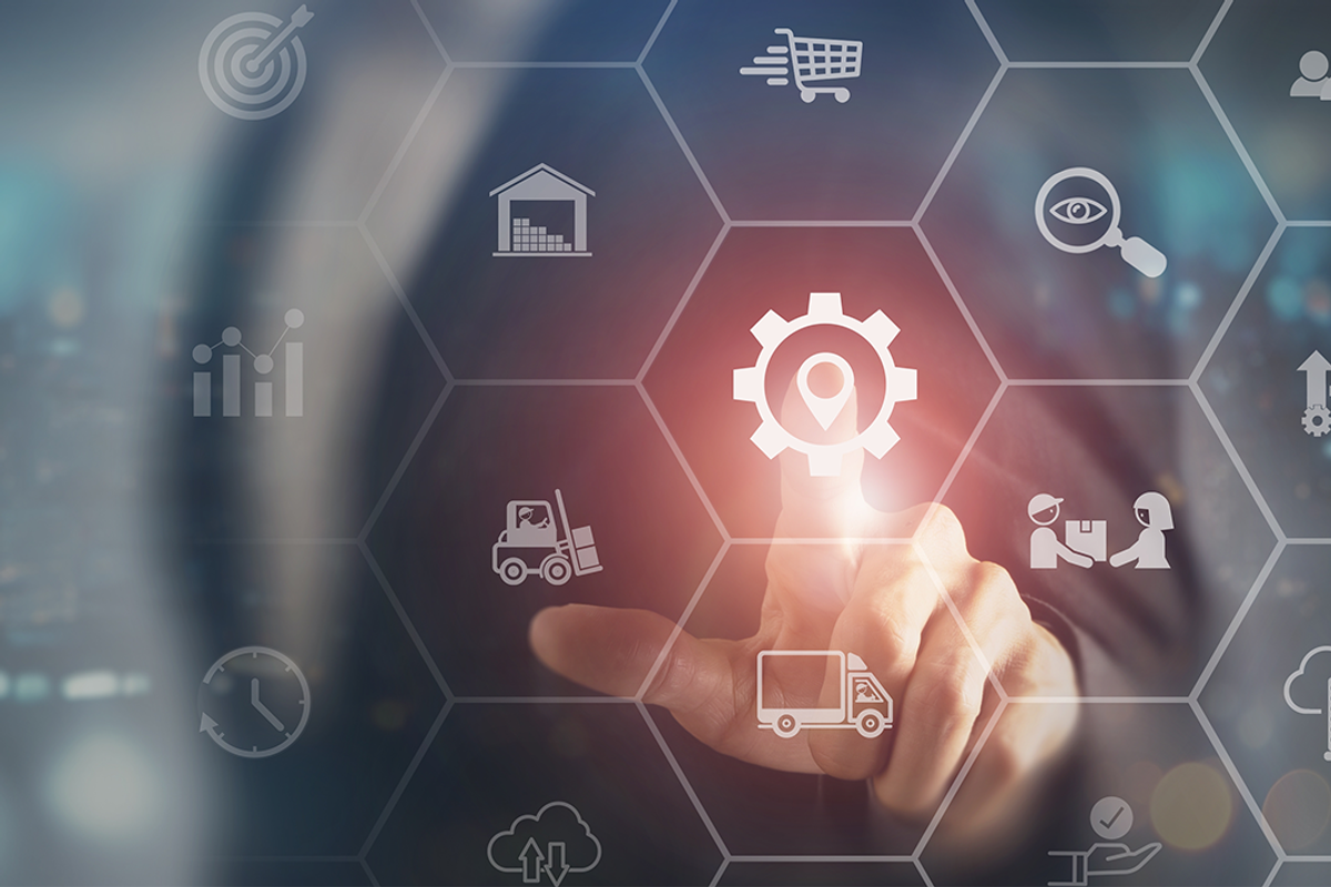 Logistics management concept.