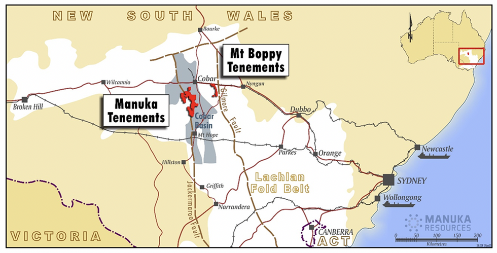 Manuka Resources Mt Boppy Gold Project