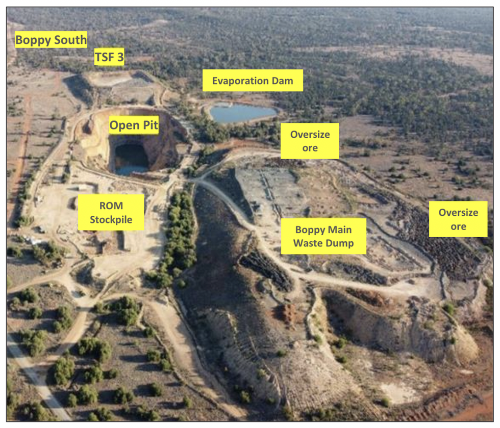 Manuka Resources' Mt Boppy mine mining area