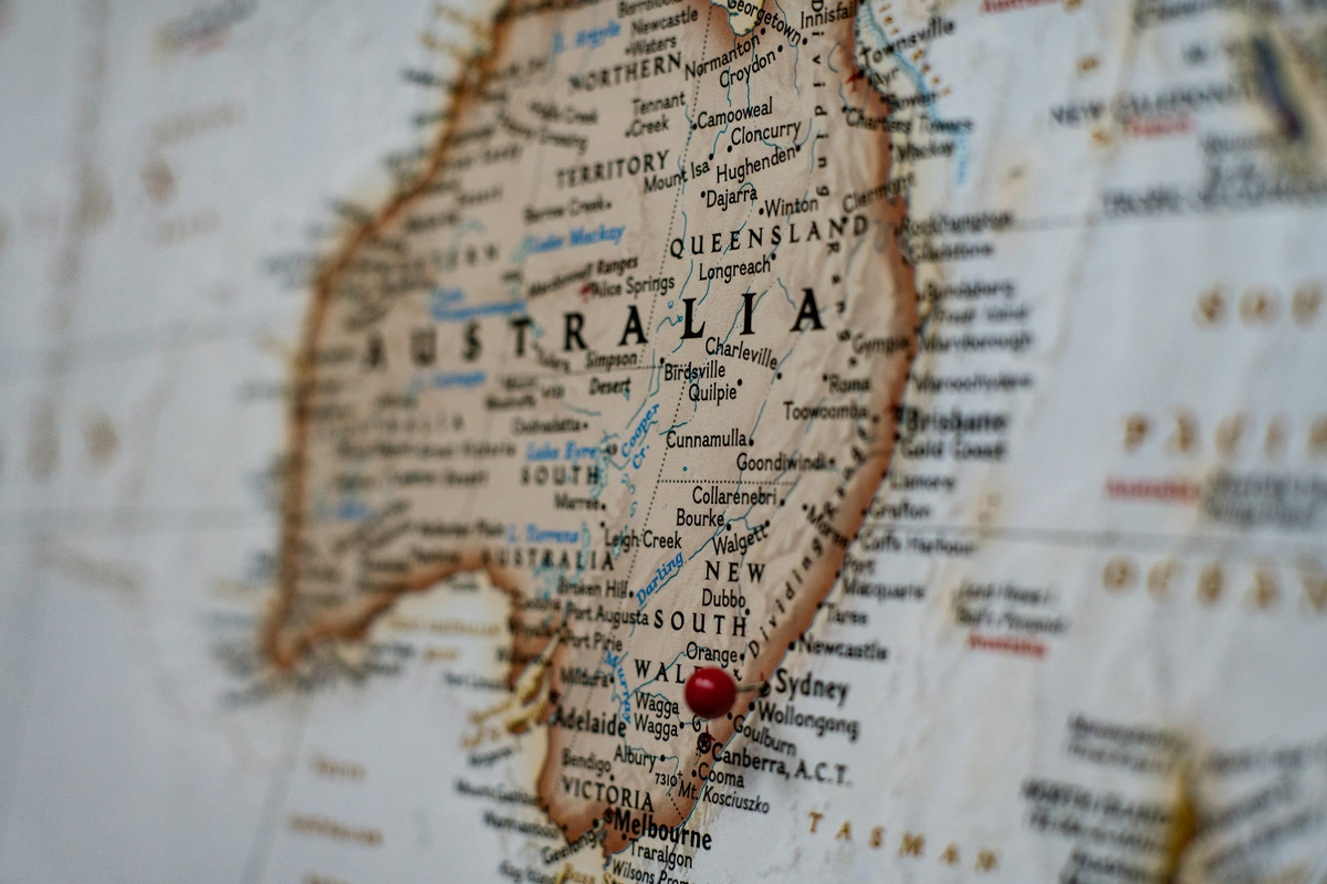 Map of Australia.