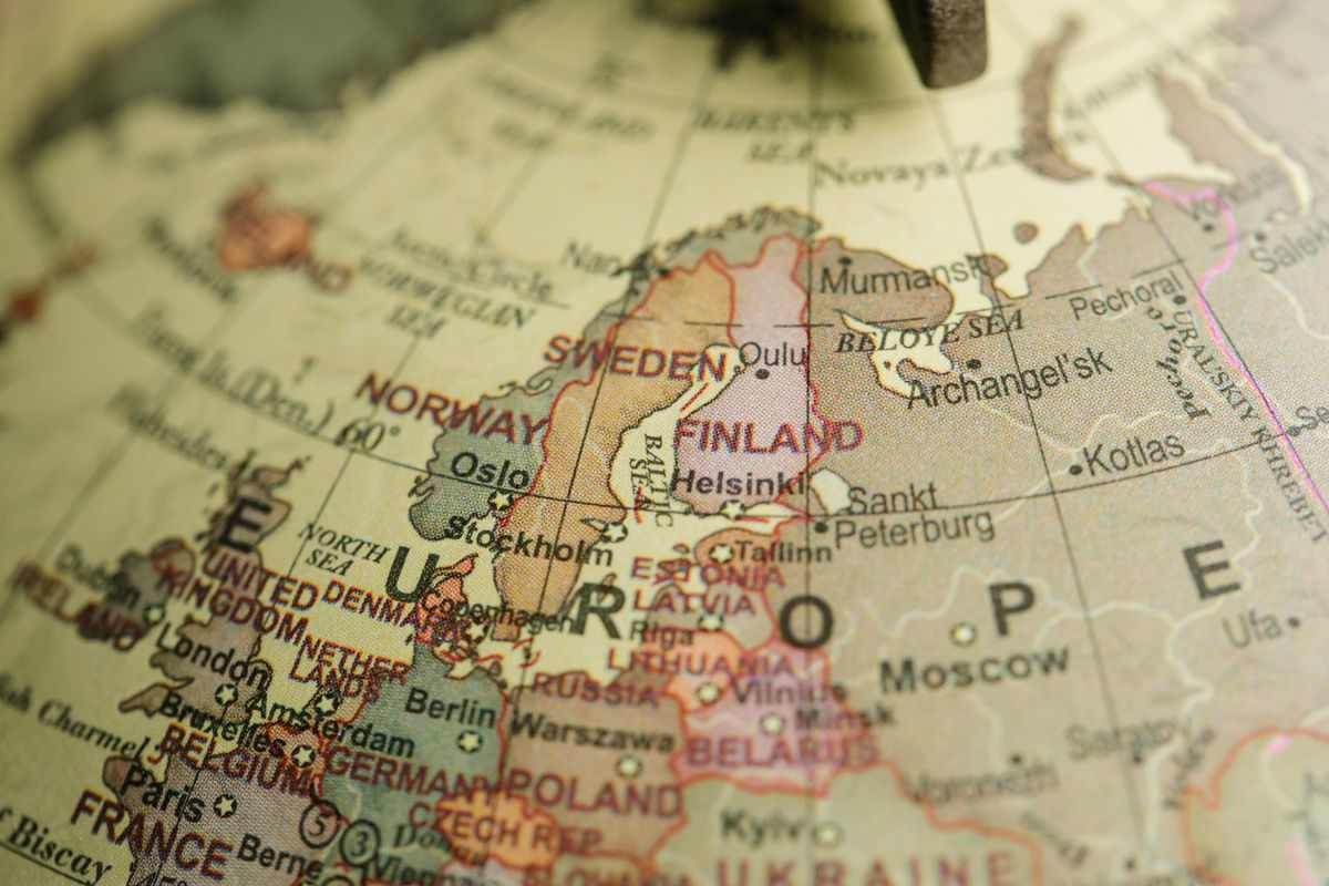 map showing europe