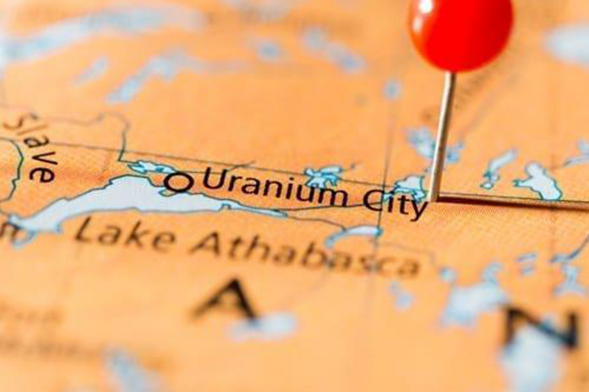 map showing uranium city, saskatchewan